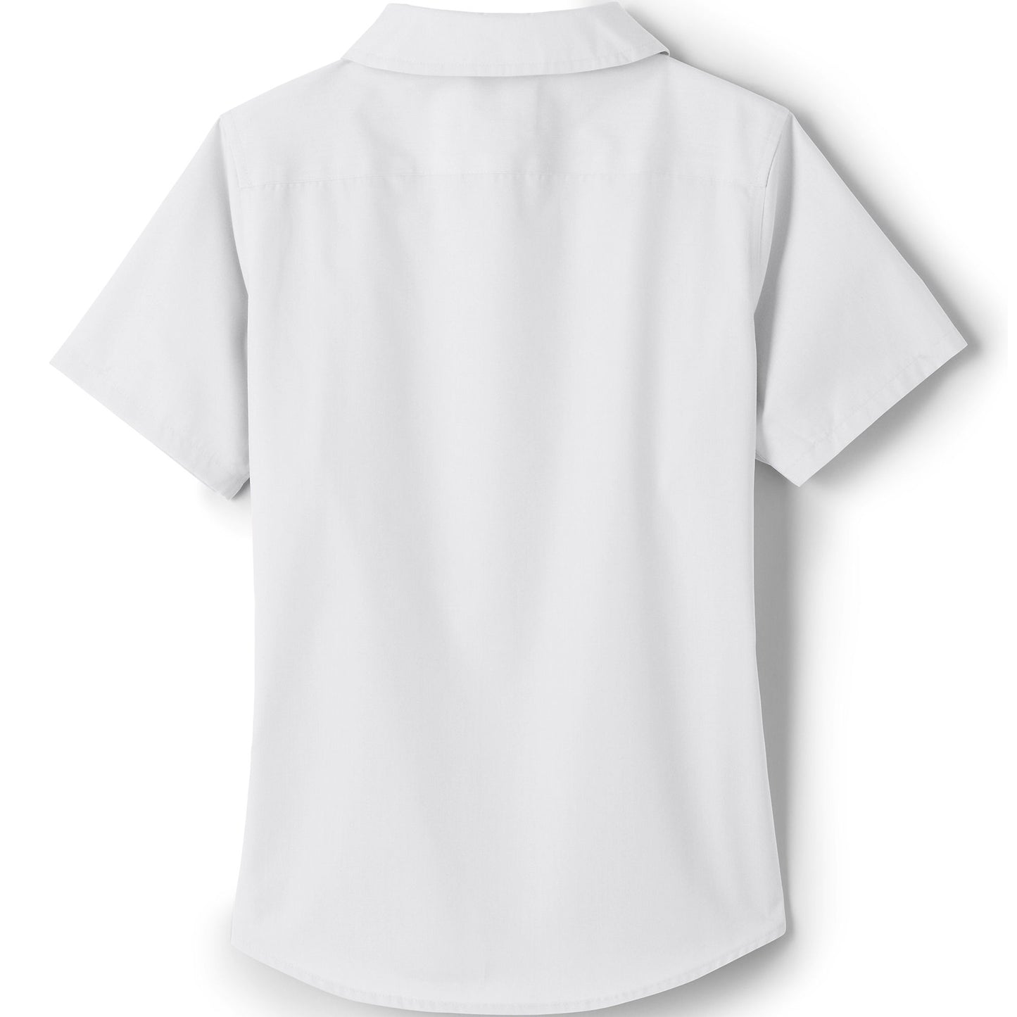 Girls Short Sleeve Peter Pan Collar Broadcloth Shirt (JK-2nd Grade)