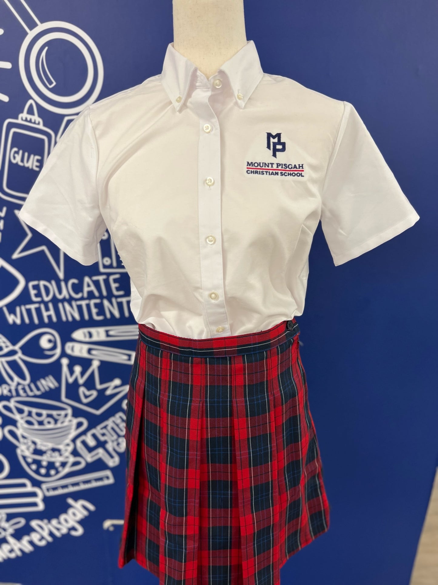 Girls Short Sleeve Oxford Dress Shirt